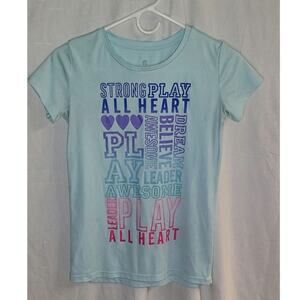 Champion Sporty Blue Shirt Girls Top Size XL 14-16